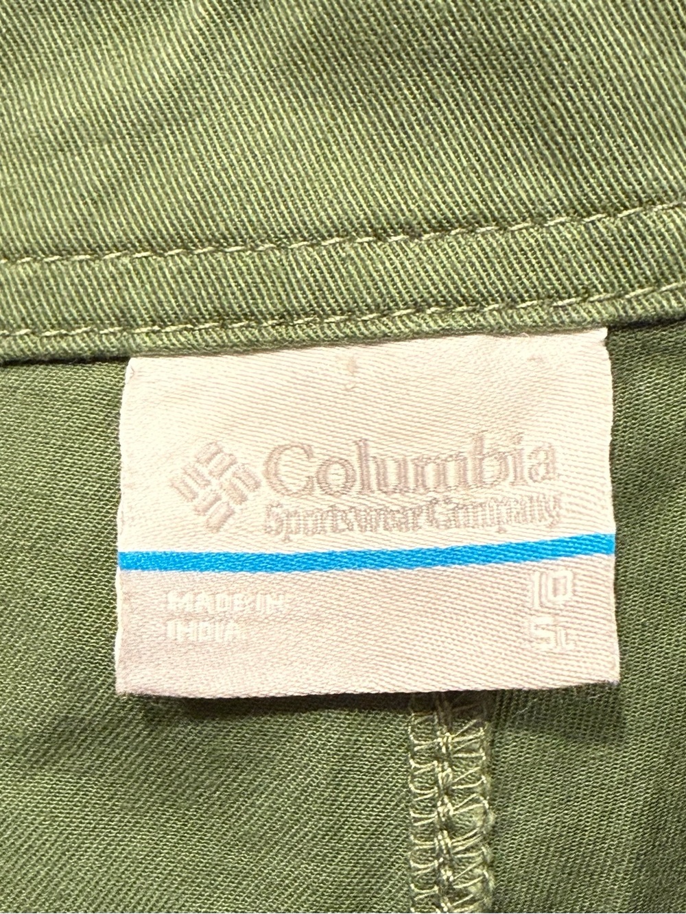 NWT Columbia Calico Basin Cotton Shorts Olive Green Size 10 Short Stretch - Picture 3 of 9